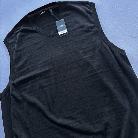 Izod Other - IZOD Sweater Vest Mens XXL Premium Essentials Black Natural Stretch Cotton Blend